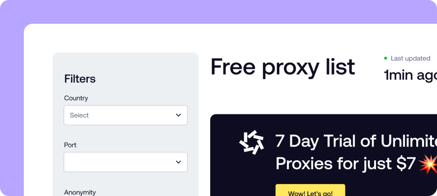 Geonode Free Proxy List