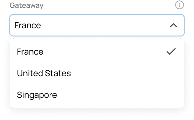 Multiple gateway locations