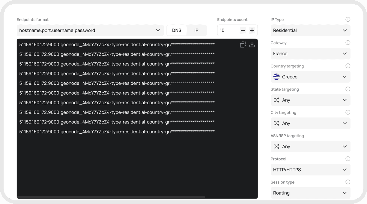 bulk endpoints generator dashboard