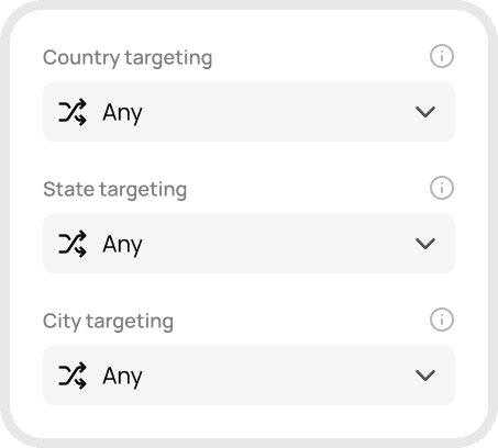 geo targeting dashboard
