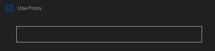 Windows and macOS: proxy settings screen