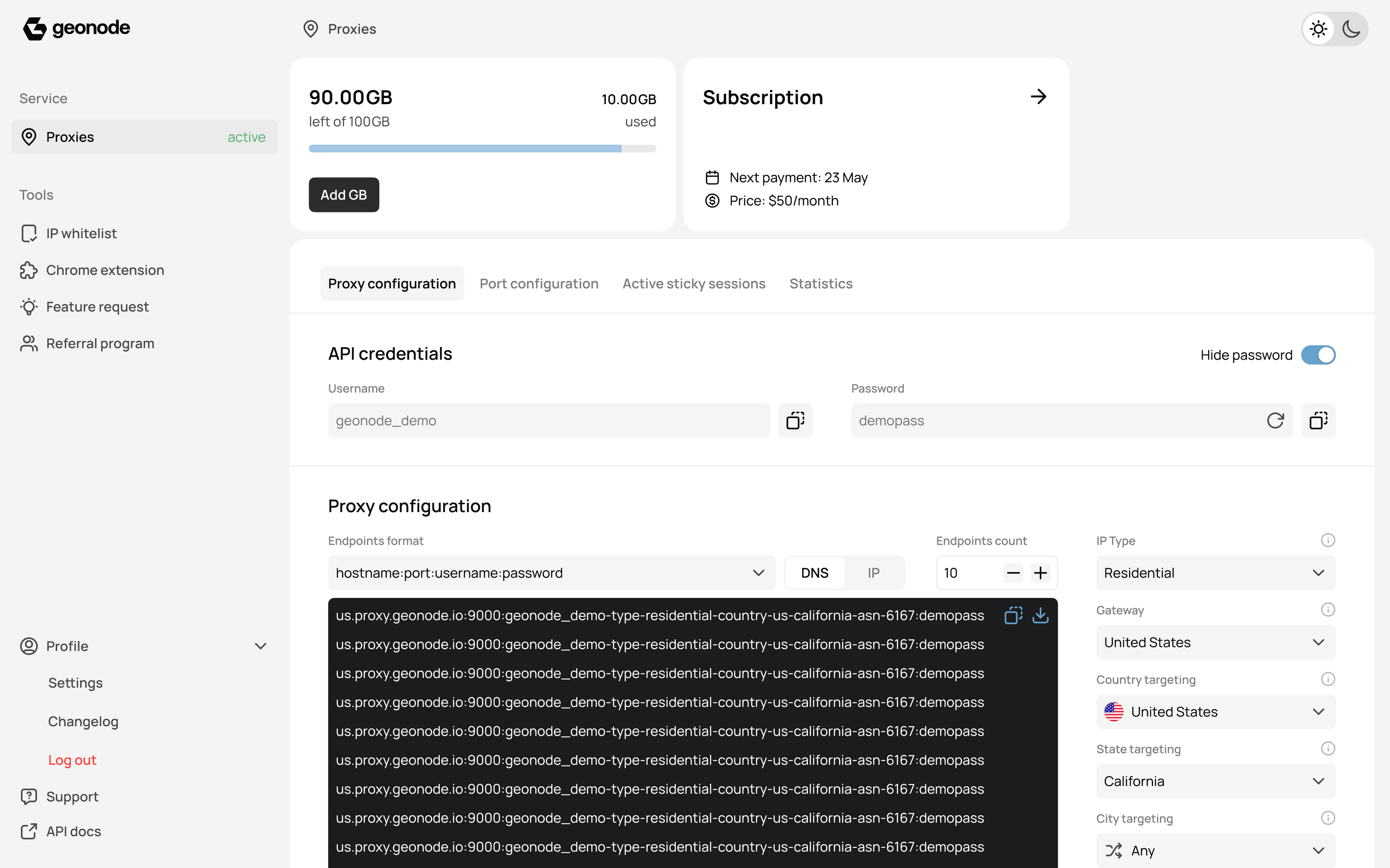 geonode proxy configuration